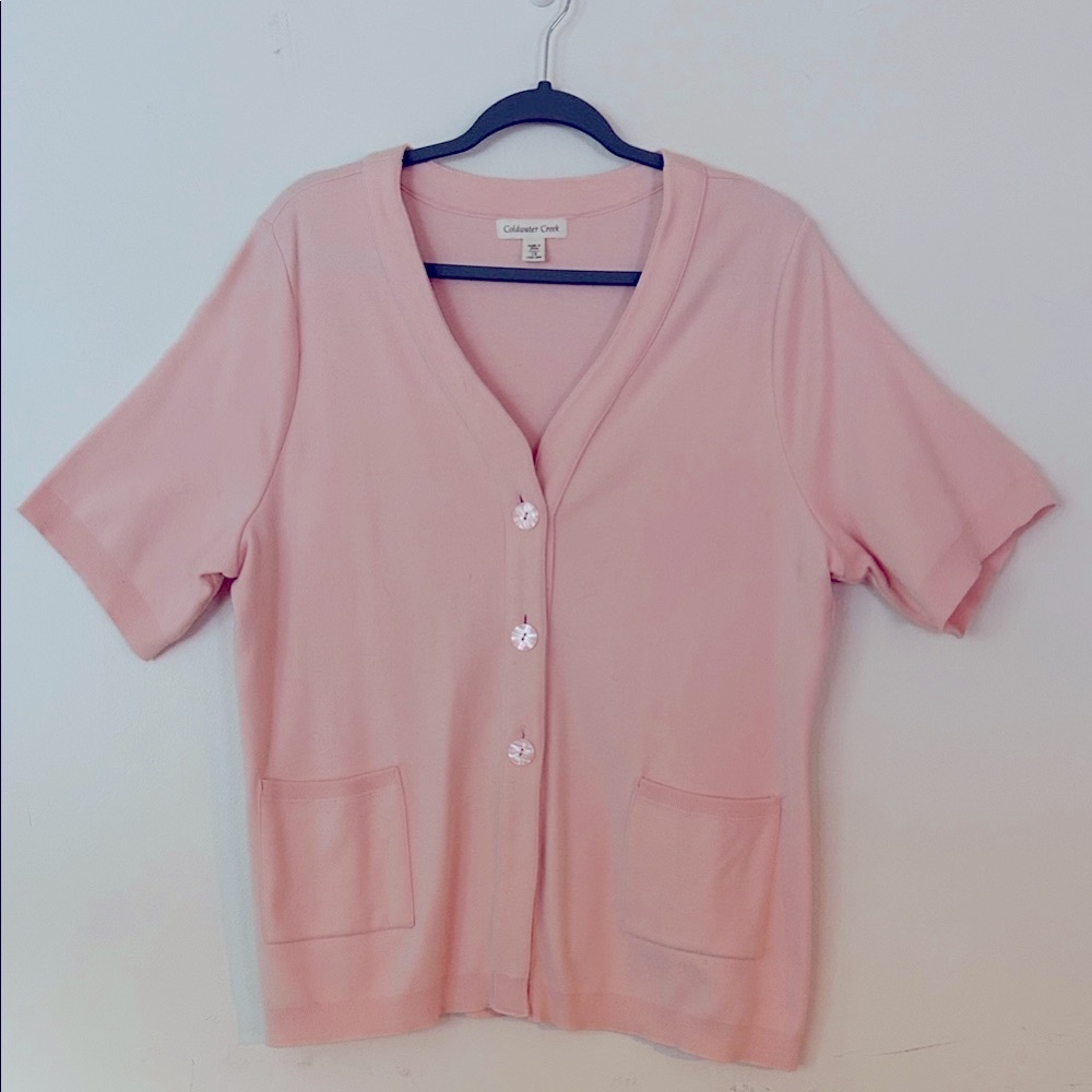 Coldwater Creek Soft Pink Button-Down Shirt